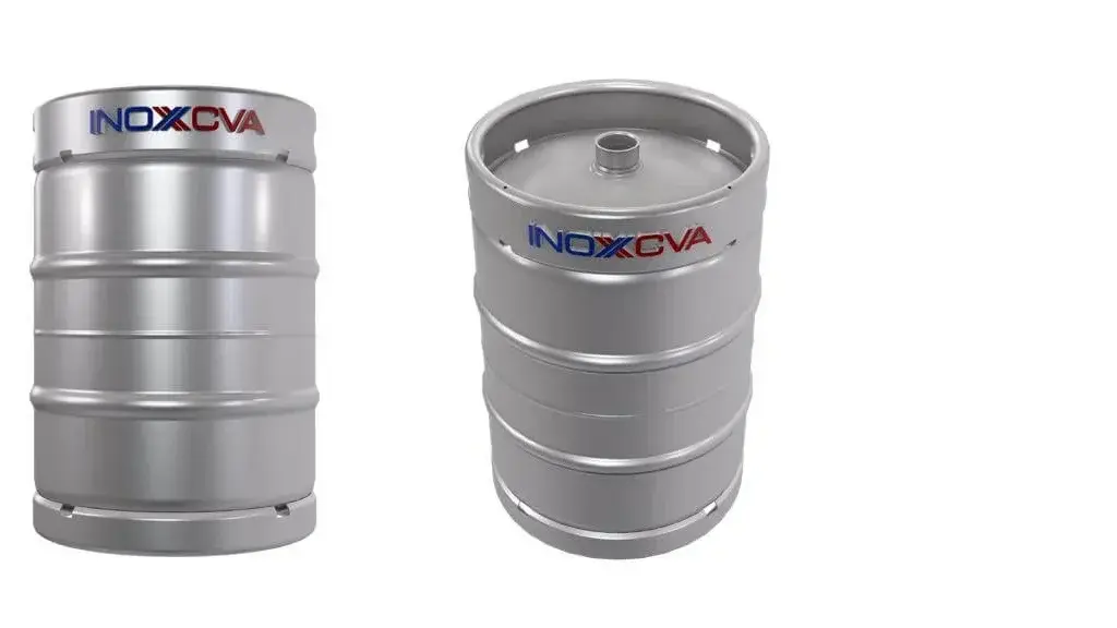 2 INOXCVA's ½ Barrel Keg in display
 