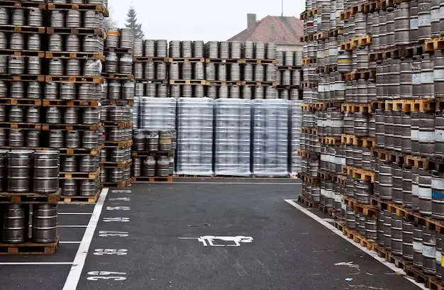  kegs take less warehouse space compared to bottles